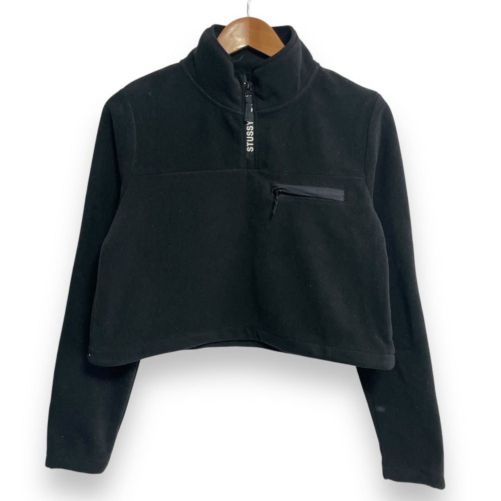 美品 Stussy ステューシー ハーフジップ ショート丈 プルオーバー 
