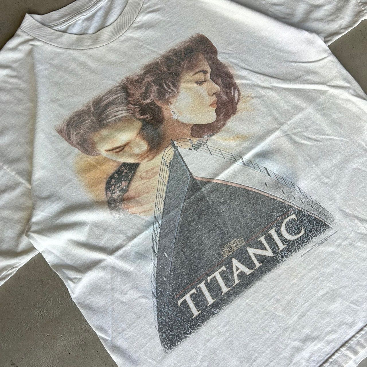 90s タイタニック TITANIC 映画 movie Tシャツ vintage フェード 古着