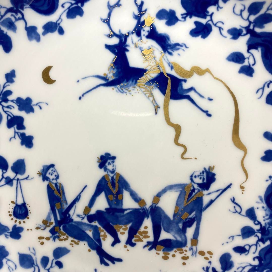 洋3 マイセン イヤープレート 狩人のほら話 共箱 横幅18.6㎝ タエサ