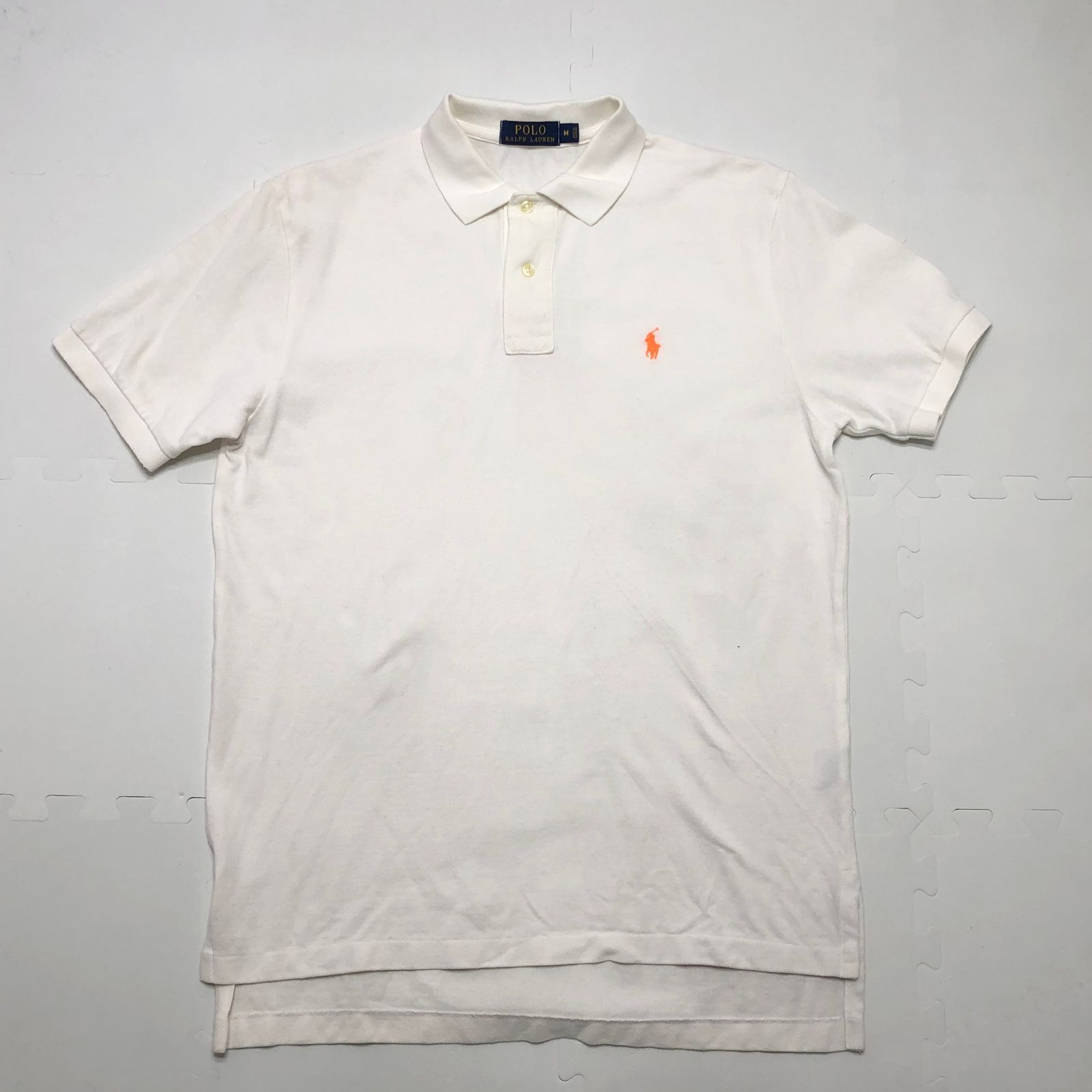 POLO RALPH LAUREN ポロ ラルフローレン ポロシャツ 半袖 ポニー刺繍 ベトナム製 メンズM ホワイト