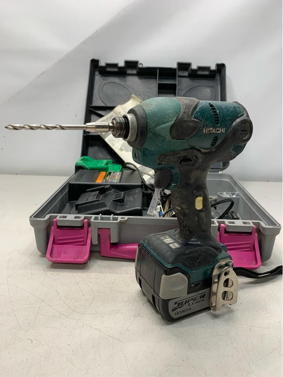 動作品 インパクトドライバー コードレス 日立 WH14DSL 電動工具 DIY A9279B10