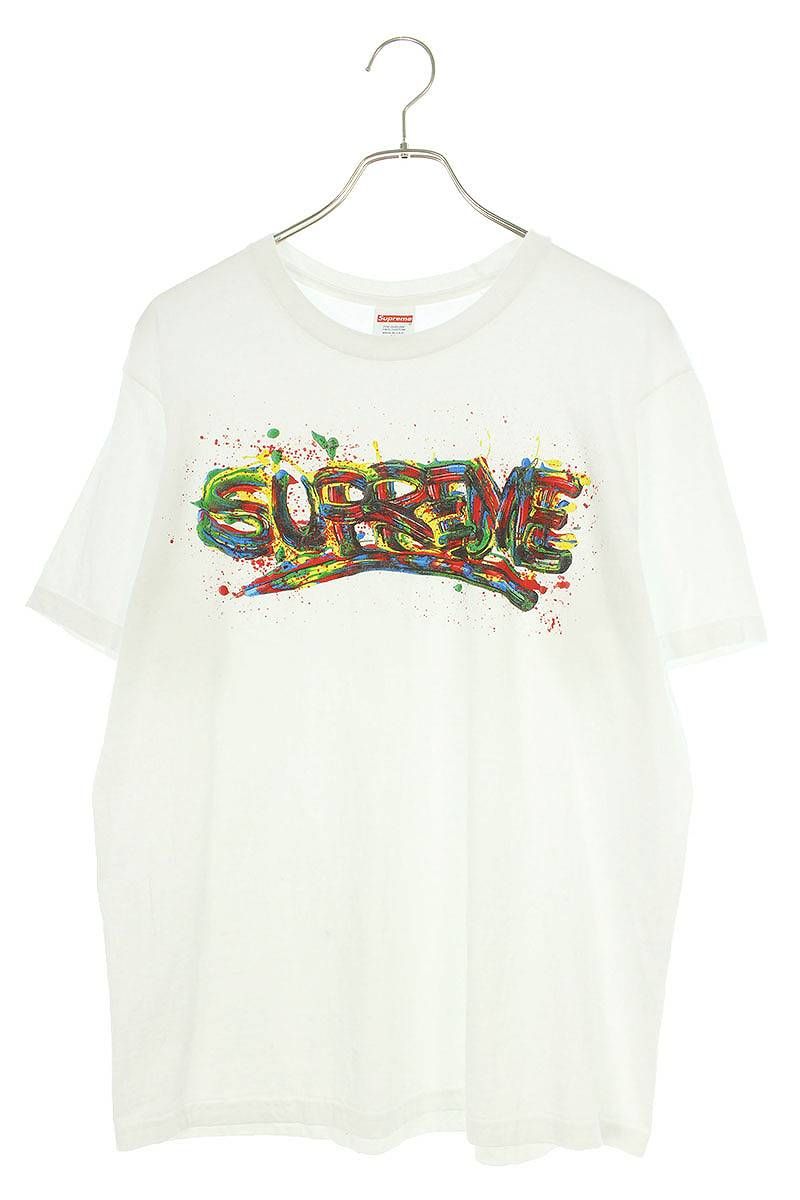 supreme ペイント ロゴ Tシャツ  M新品です