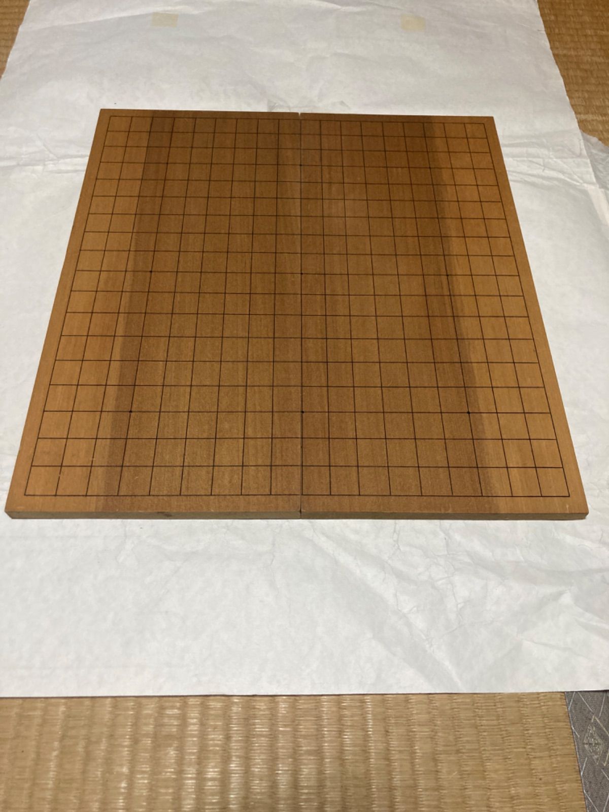 碁盤　石付 囲碁セット 新桂3寸足付碁盤セット(ガラス碁石新生梅・プラ銘木