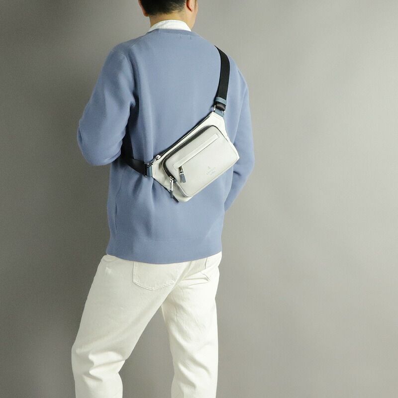 【商品レビュー記入で+5%】ランバンオンブルー バッグ ショルダーバッグ 小さめ ミニショルダーバッグ メンズ ブランド LANVIN en Bleu Dresser ドレッセ 515111 ランバン バッグ  撥水素材 軽量 ボディバッグ ワンショルダーバッグ 斜めがけ 通勤 旅行 バック レディース 新品 ランバンオンブルー バッグ ショルダーバッグ ミニショルダー