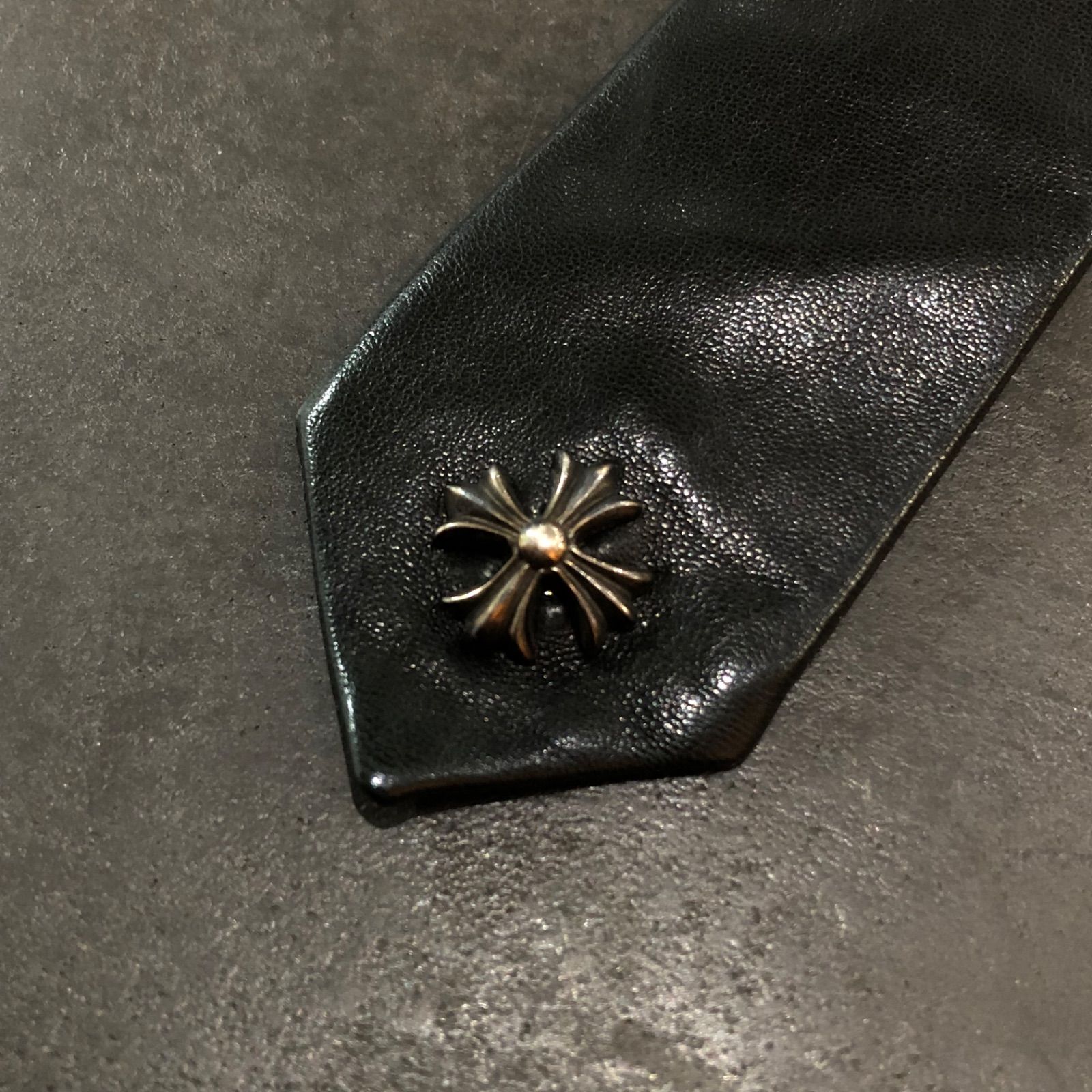 国内正規 Chrome Hearts CHプラス レザーネクタイ クロムハーツ