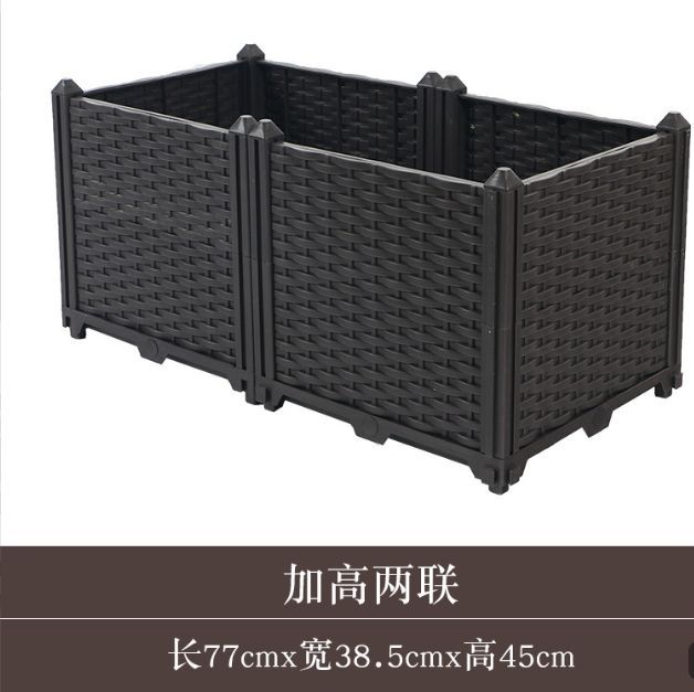 屋上用キャスター付き野菜鉢屋外用花箱バルコニー 野菜栽培ボックスプラスチック製花鉢