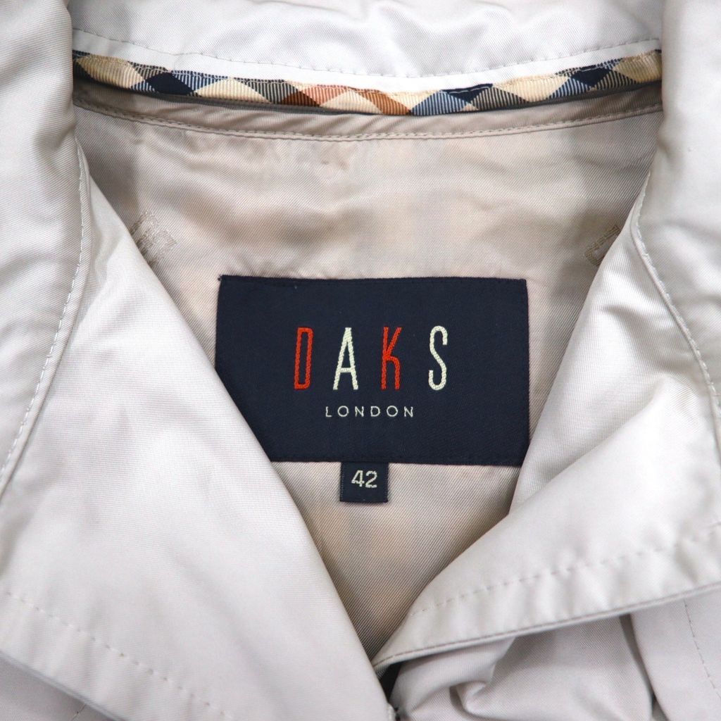 DAKS ステンカラーコート トレンチコート L ベージュ ライナー着脱式 DAKS ステンカラーコート トレンチコート L ベージュ ライナー