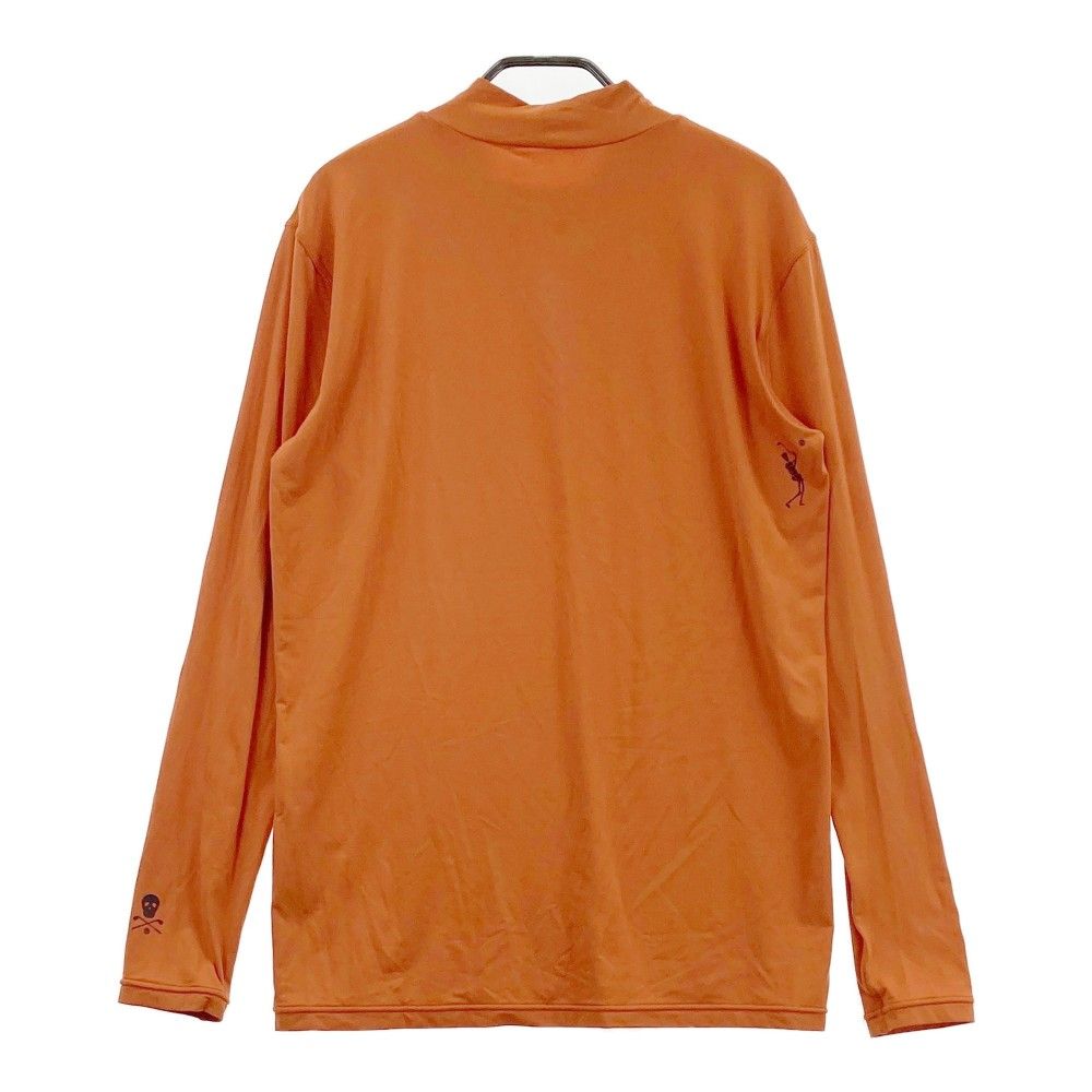 サイズ：48 MARK&LONA マークアンドロナ  ハイネック 長袖 インナーTシャツ  オレンジ系 [240101462963] ゴルフウェア メンズ ストスト サイズ：48 MARK&LONA マークアンドロナ ハイネック 長袖