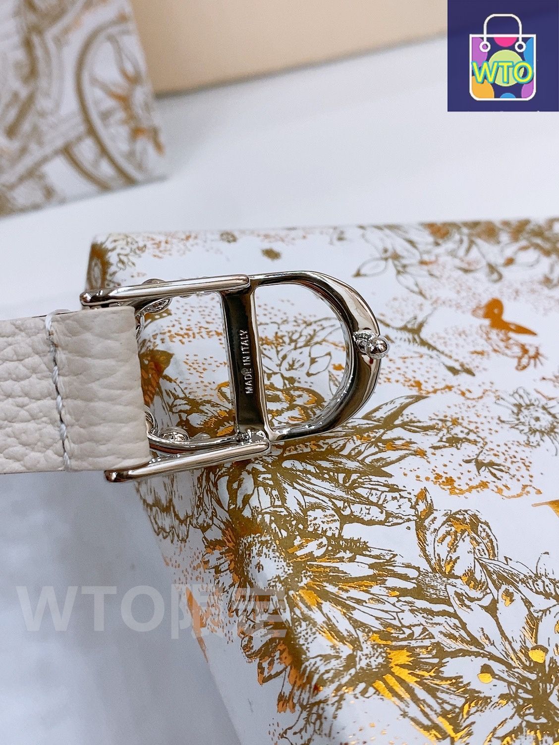 今日特価】Dior Saddle Belt ダブルフェイスレザーベルト-1
