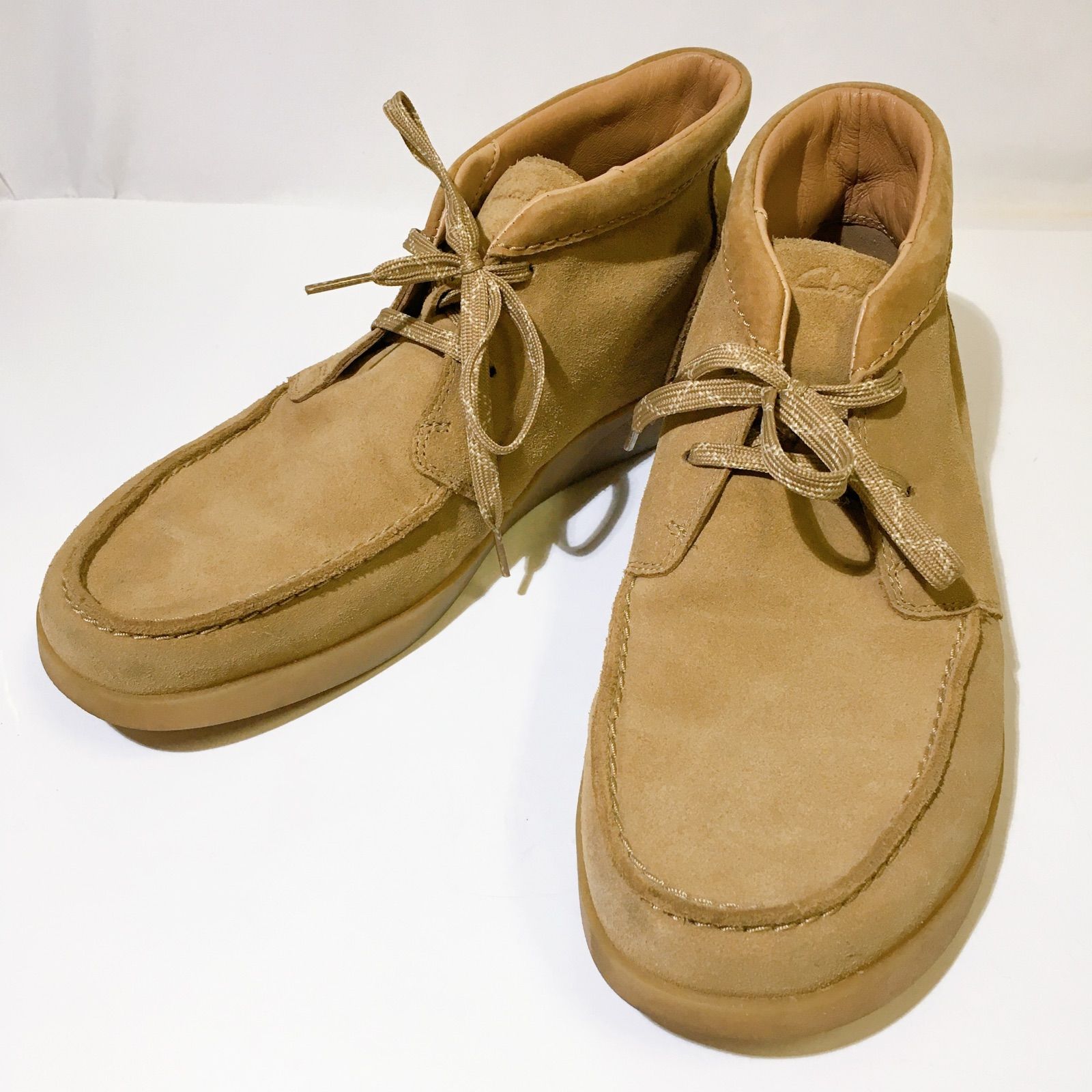 Clarks クラークス スエード デッキシューズ ハイカット モカシン メンズ 靴 26.5cm