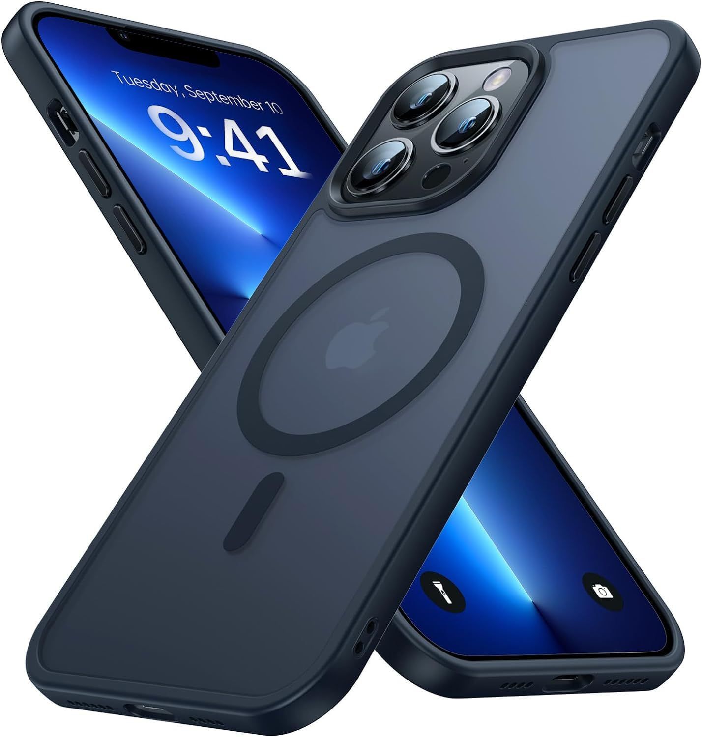 (iphone ブラック カバー Max Max Pro Pro 13 13 13 アイフォン ストラップホール付き 指紋防止 すり傷防止 耐衝撃 Pro 米軍MIL規格取得 対応 対応 ワイヤレス充電 滑り止め TPU マグネット搭載 ケース Max