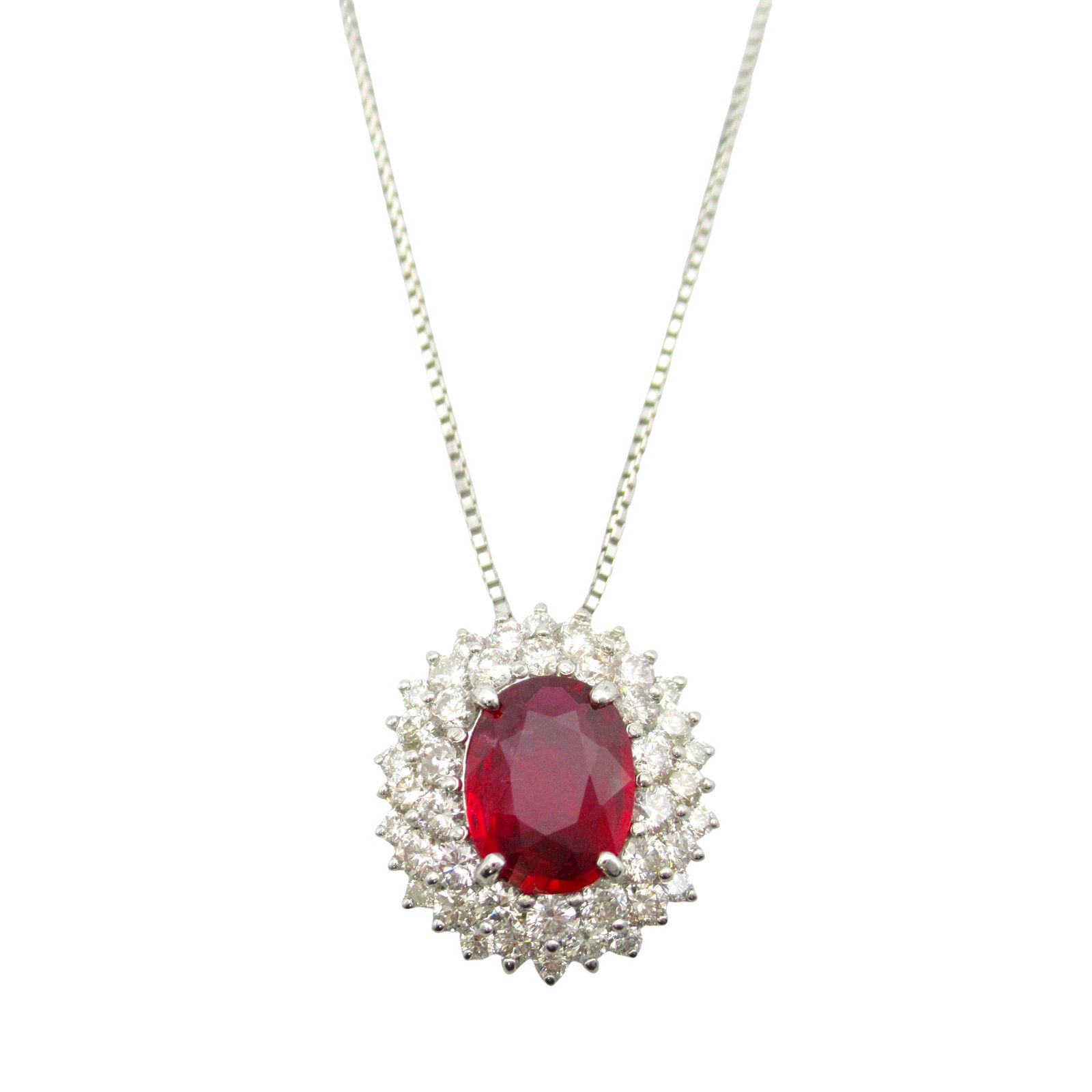 ジュエリー JEWELRY ネックレス 天然コランダムル ピジョンブラッド  