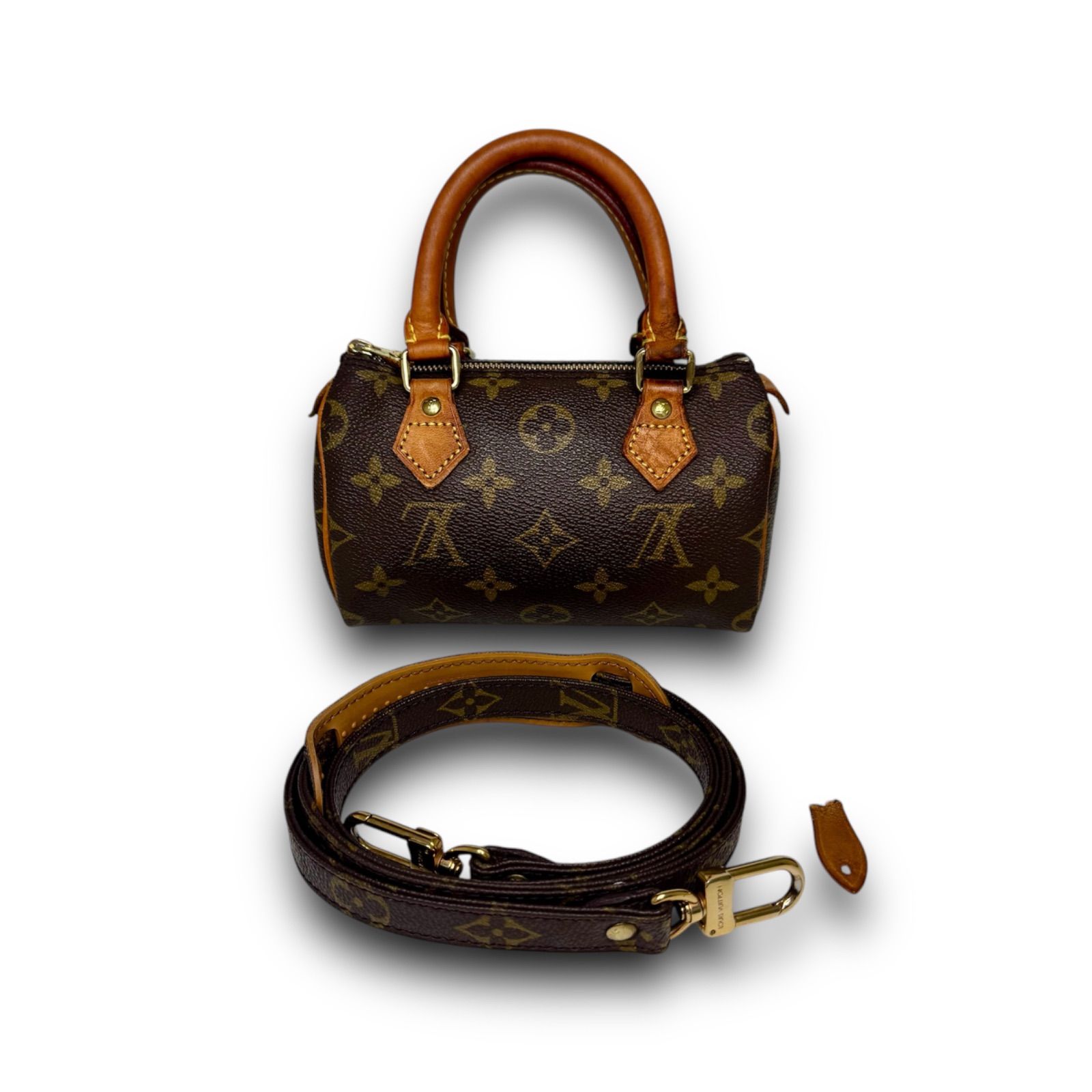 値下げ交渉可】 LOUIS VUITTON ルイヴィトン LV ミニスピーディ M41534 TH0994 ショルダーストラップ付 ファスナープル同梱  バッグ ポーチ - メルカリ