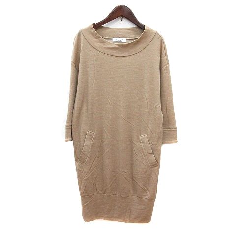アドーア ADORE ワンピース ミニ 長袖 ウール 38 M ベージュ /MN