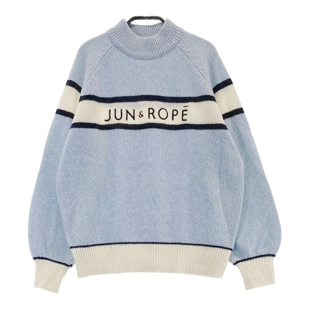 サイズ：S JUN&ROPE ジュン アンド ロペ  ニットセーター  ブルー系 [240101455264] ゴルフウェア レディース ストスト サイズ：S JUN&ROPE ジュン アンド ロペ ニットセーター ブルー
