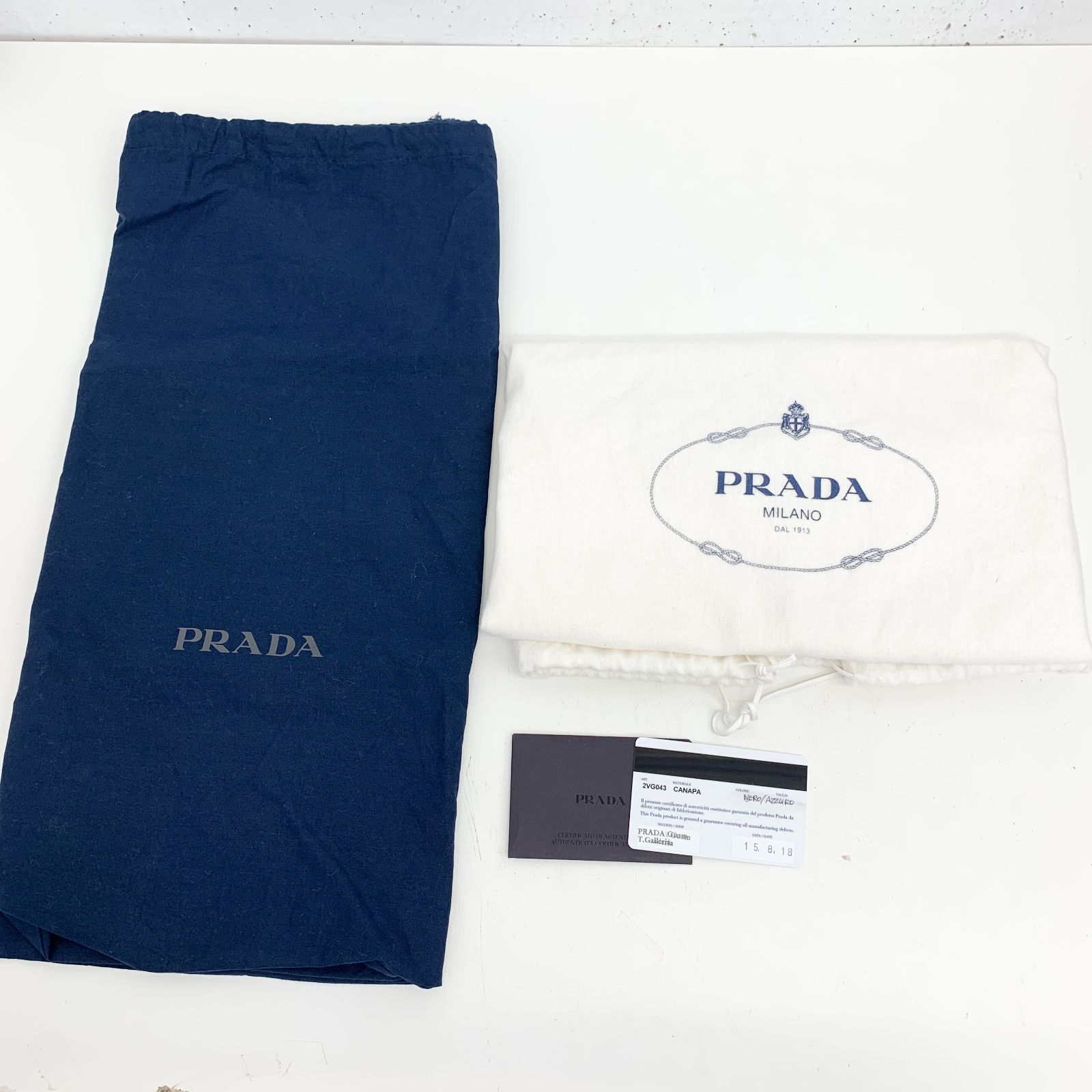 PRADA プラダ ロボット トート バッグ 黒 ブラック ポーチ付き ブルー 