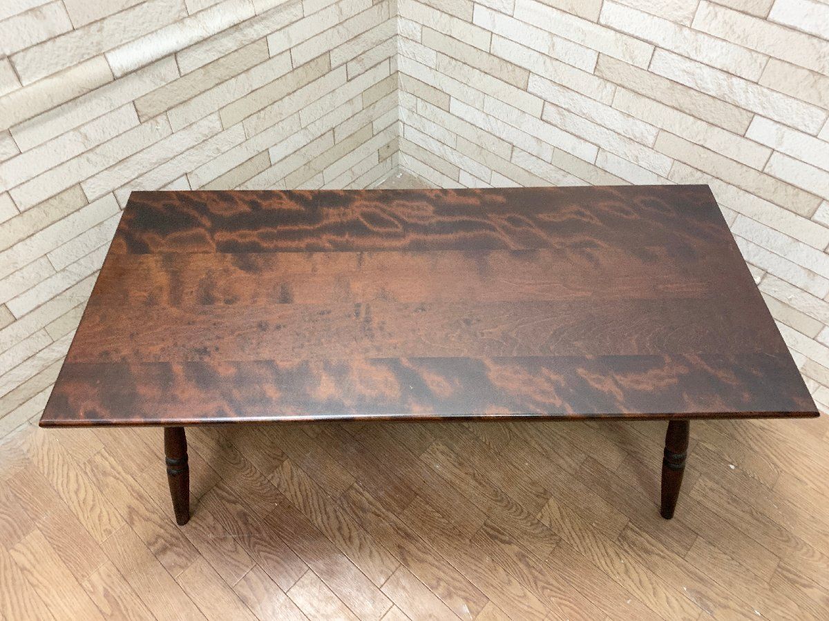 ◆北海道民芸家具 リビングテーブル センターテーブル HM450 机 木製 樺材 昭和レトロ ヴィンテージ ホクミン 826 和モダン 畑1086 HOMU-JOURNEY_COM