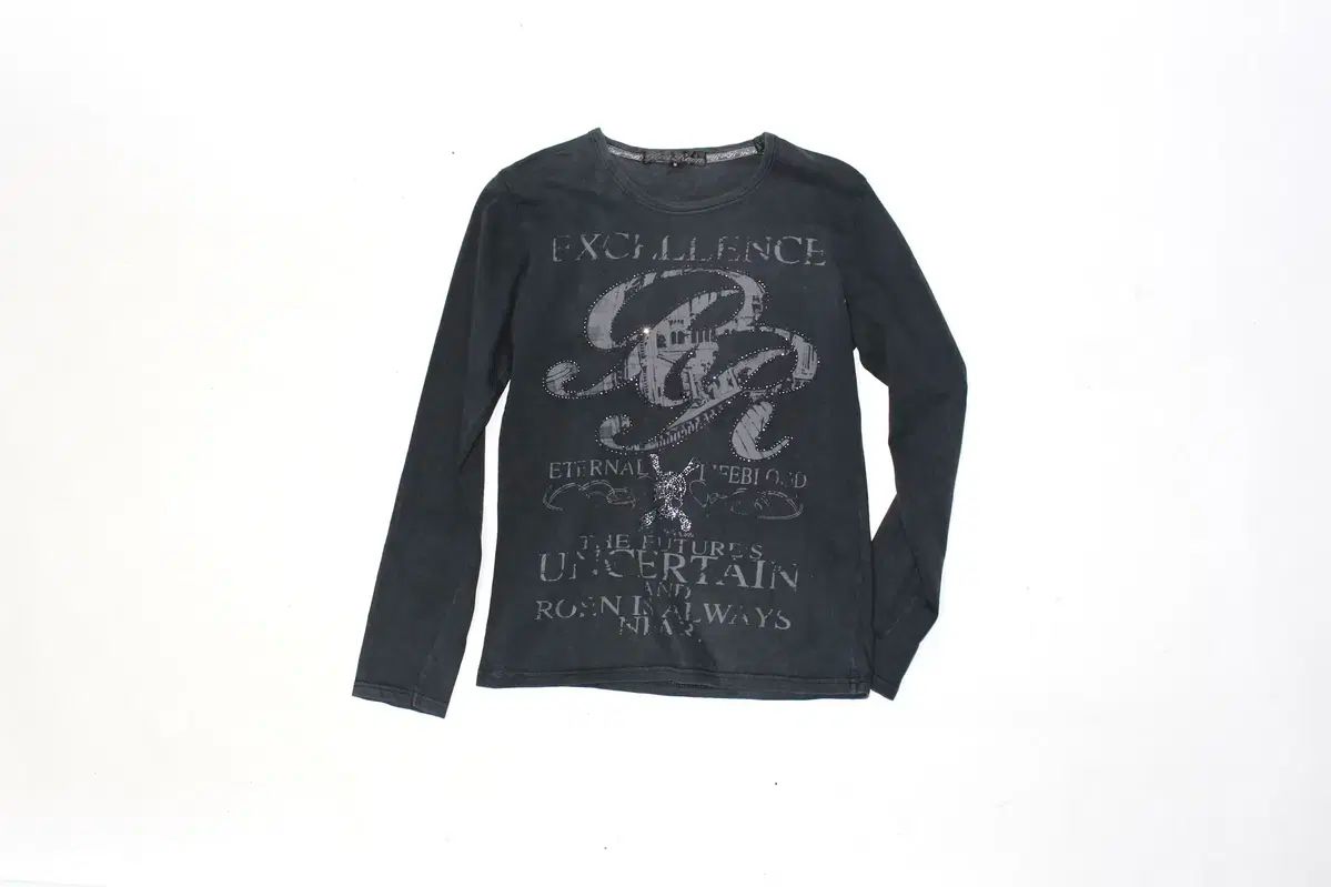 00s JAPAN ROEN ローエン スワロフスキー 長袖 Tシャツ