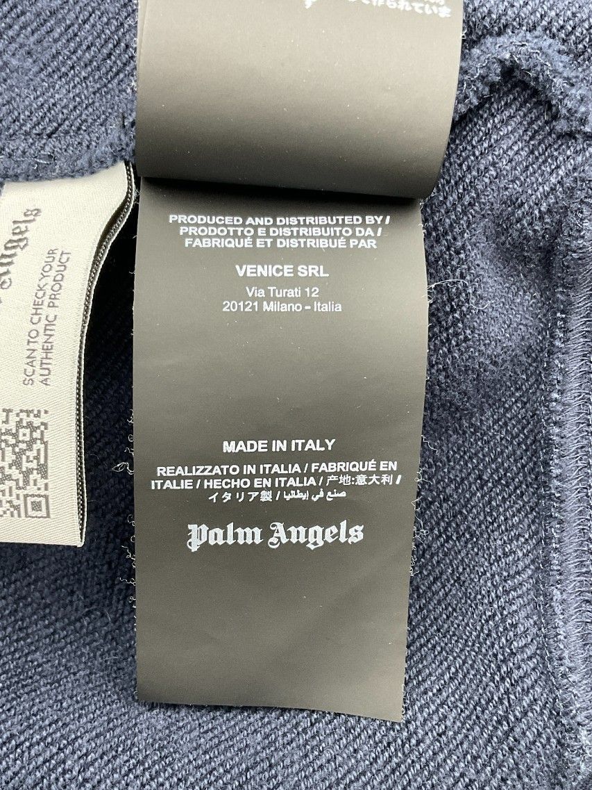 【美品】PALM ANGELS 24SSトレーナースウェットサイズS PALM ANGELS パームエンジェルス S ネイビー 24SSトレーナー