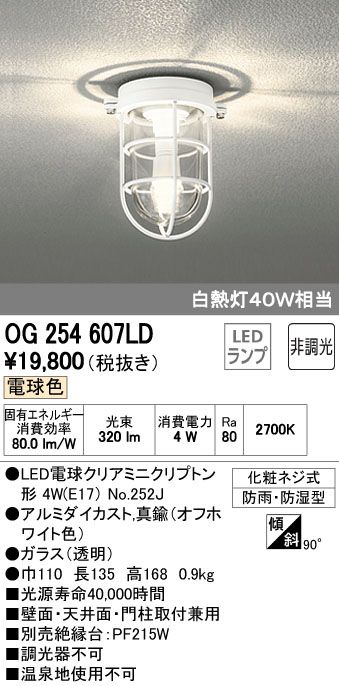 7営業日以内発送 オーデリック ODELIC OG254607LD LEDポーチライト 電球色 おしゃれ 照明器具 沖縄離島販売不可