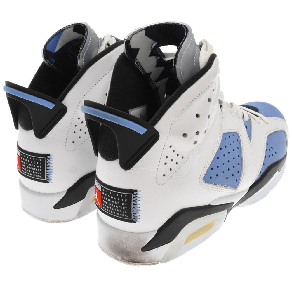 NIKE (ナイキ) AIR JORDAN 6 RETRO UNIVERSITY BLUE エアジョーダン 6 レトロ ユニバーシティ ブルー  ハイカットスニーカー ホワイト/ブルー US9/27.0cm CT8529-410 - メルカリ