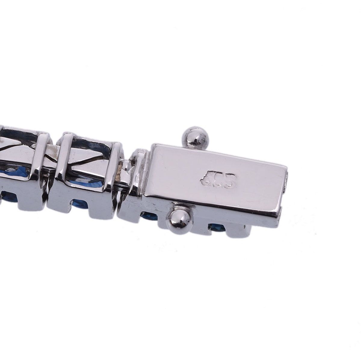 ノーブランド テニスブレス サファイア 3.592ct ダイヤ レディース K14  