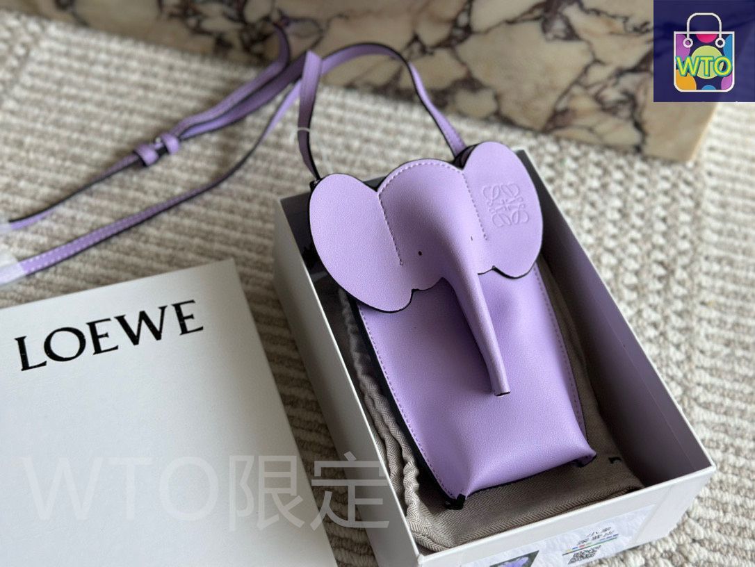 国内即発送！LOEWE ロエベ Elephant iphone 11 Pro max Phone case Iphone X Elephant Loewe Leather Brown | Monogram