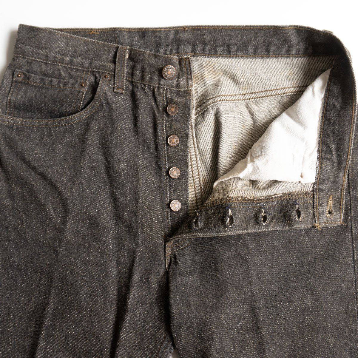 先染め/状態良好】 LEVI'S 【80s/501 ブラックデニム デニムパンツ】32