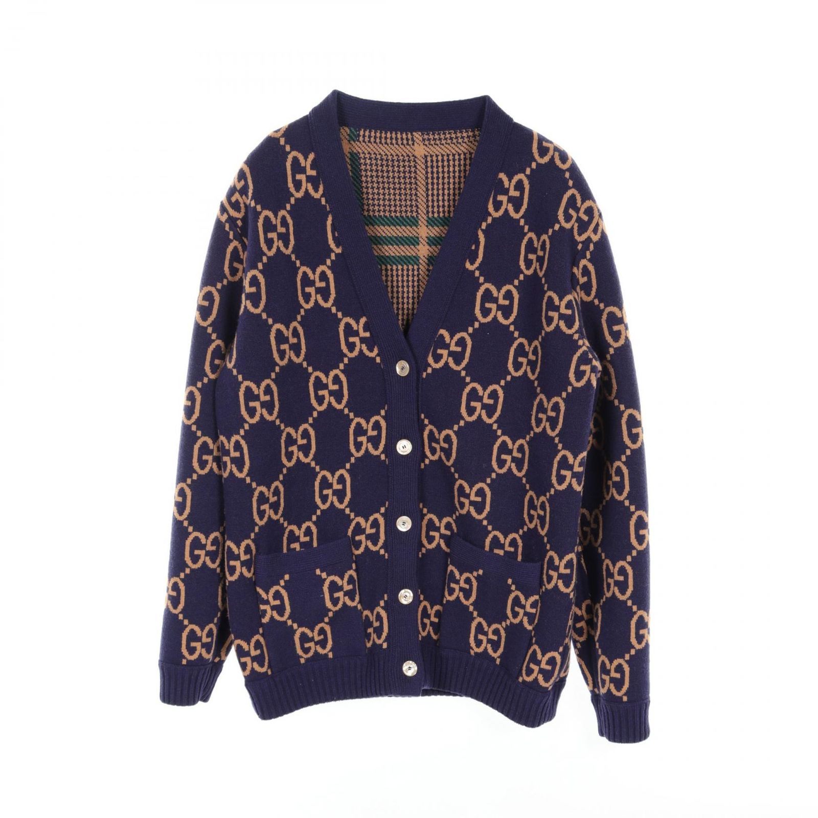 GUCCI グッチ GG柄 グレンチェック カーディガン - メルカリ