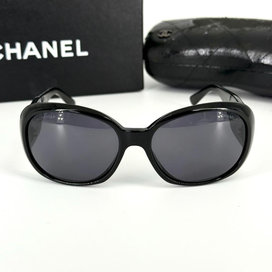 CHANEL サングラス カメリア ココマーク 5113 ブラック ホワイト 黒 CHANEL サングラス カメリア ココマーク 5113 ブラック ホワイト