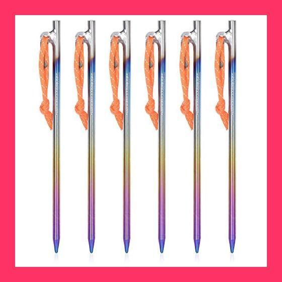 スタッフおすすめ！】Boundless Voyage チタンペグ ソリッド 焼き色 強靭 20CM 24CM 30CM 35CM 40CM チタン合金