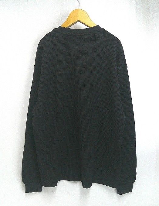 s25g-A479k SOPH.ソフ F.C.Real Bristol エフシー ルブリストル TECH WAFFLE LOUNGE TOP ワッフル ロングスリーブトップ 25AW Mサイズ FCRB-252077 ブラック