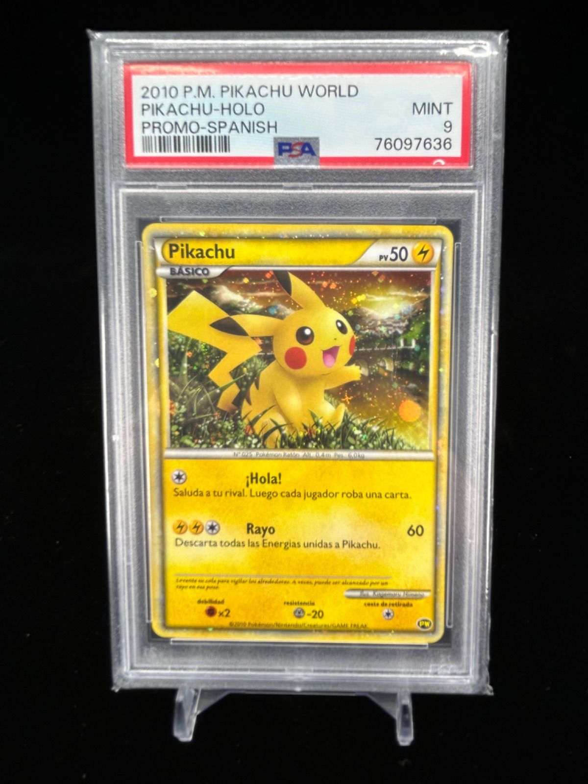 ピカチュウワールド　2010 通常盤　9ヶ国語　9枚　青 ピカチュウワールド PSA9 ピカチュウ スペイン語 2010年 - メルカリ