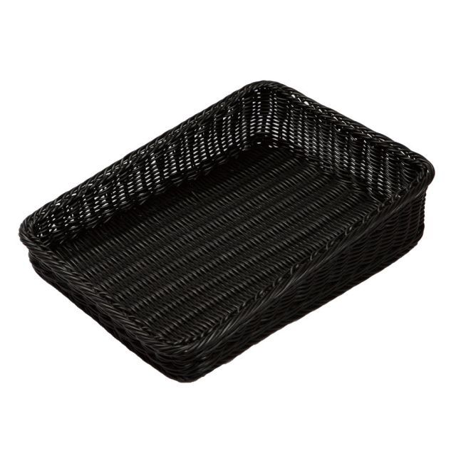 ベーカリーバスケット 斜め30型 ブラック 400×300×50/100