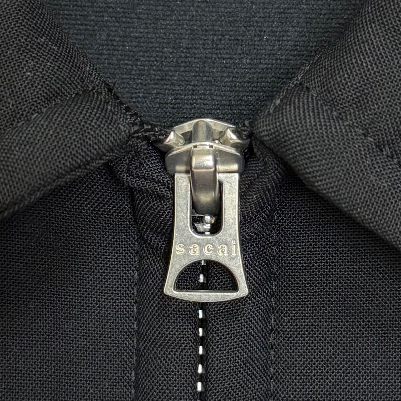 参考上代55000円 sacai 24SS Suiting Bonding Pullover ハーフジップ 