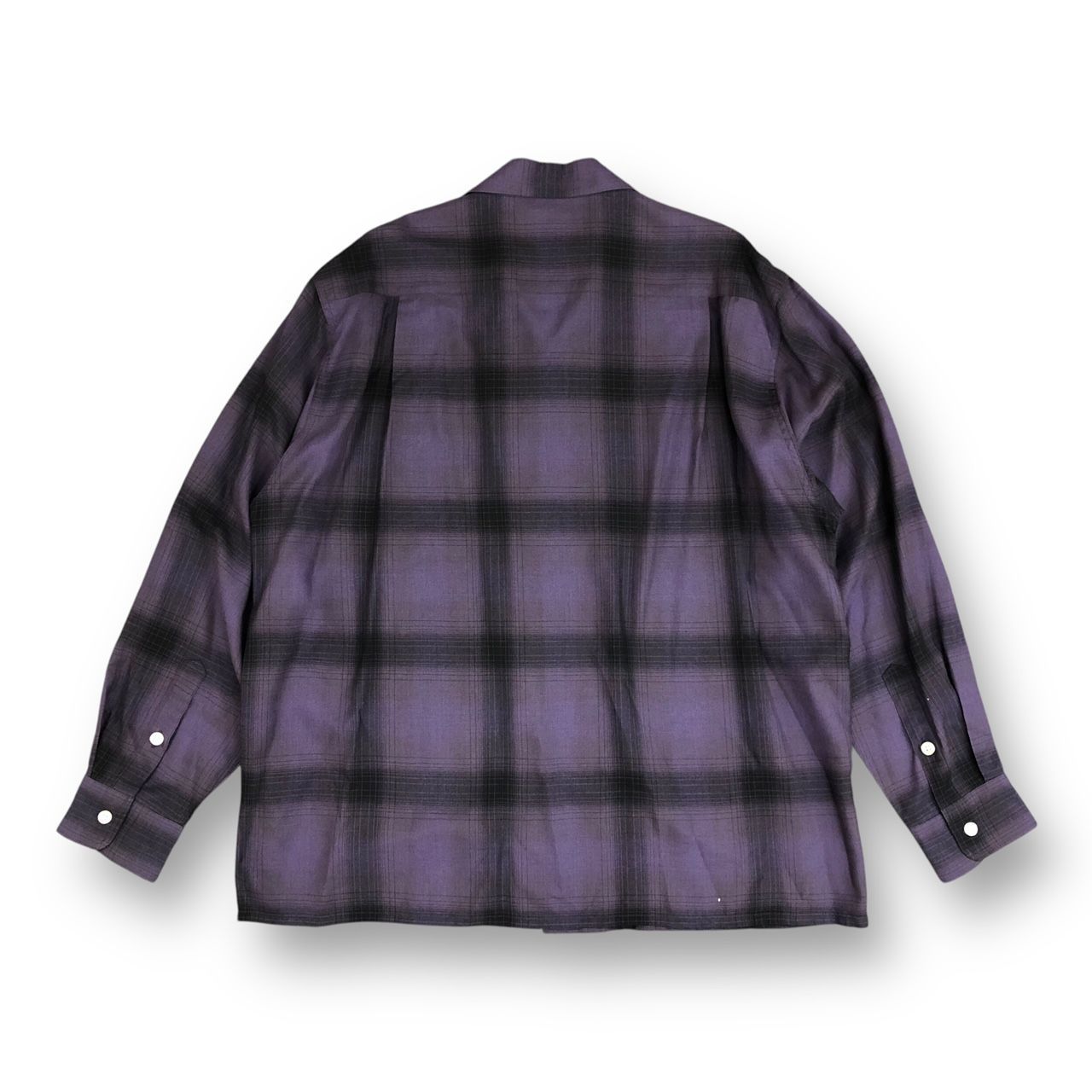 参考上代38500円 未使用品 WACKO MARIA 24AW OMBRE CHECK OPEN COLLAR 