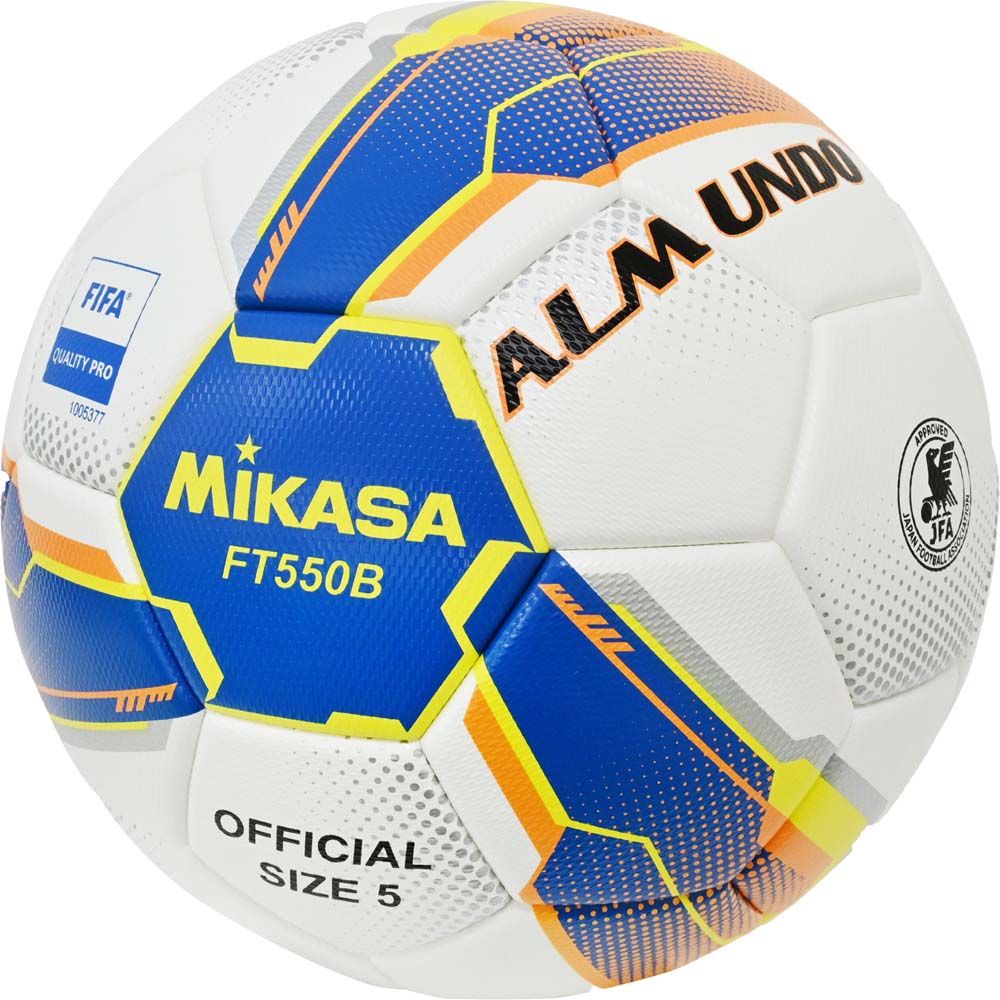 ミカサ MIKASA サッカー サッカー5号球検定貼 ALMUNDO 青黄FIFA FT550B-BLY-FQP FT550BBLYF -