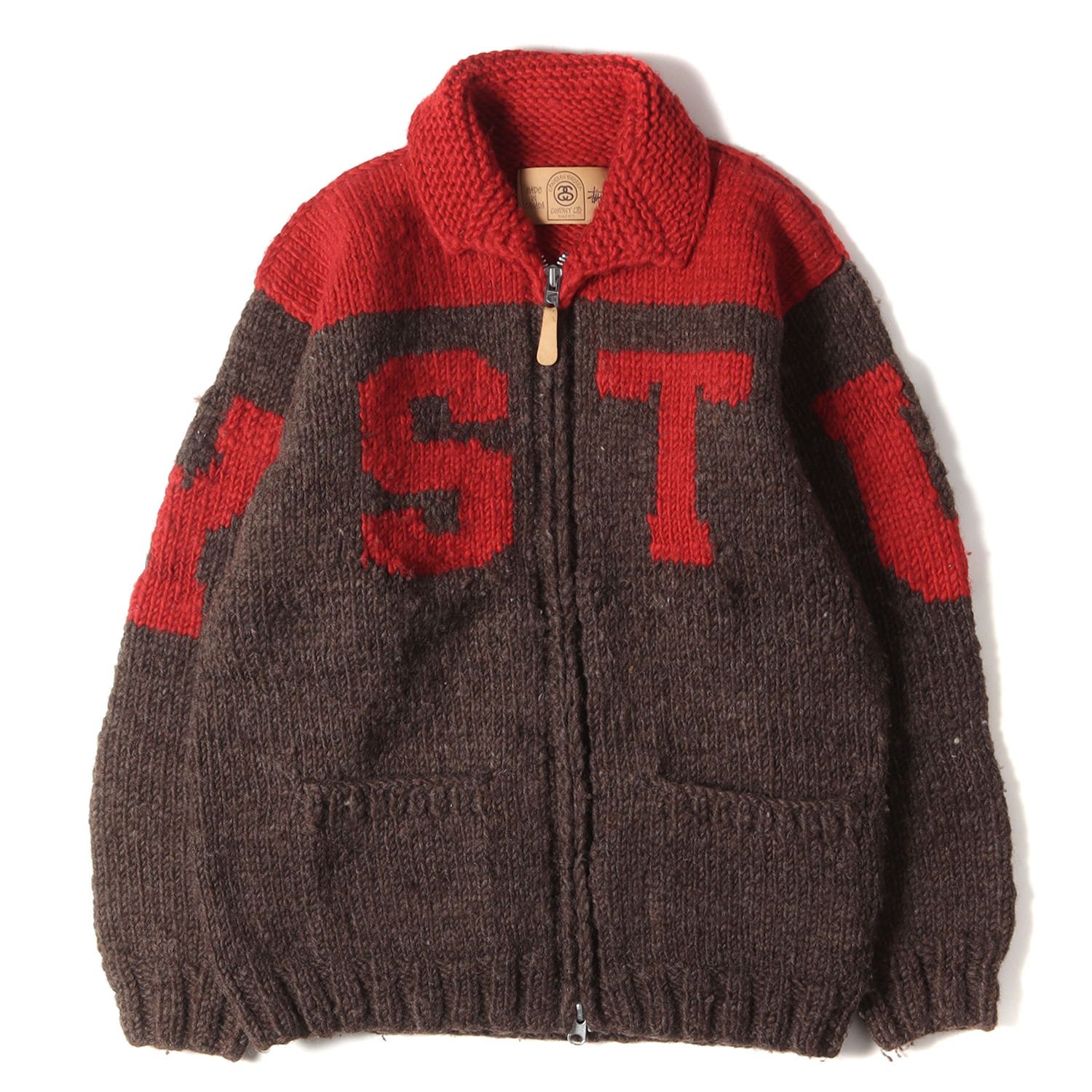 STUSSY ステューシー ニット サイズ:XL ベンチレーション フルジップ 
