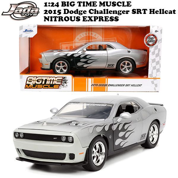 JADATOYS 1:24 BTM 2015 DODGE CHALLENGER SRT HELLCAT ミニカー