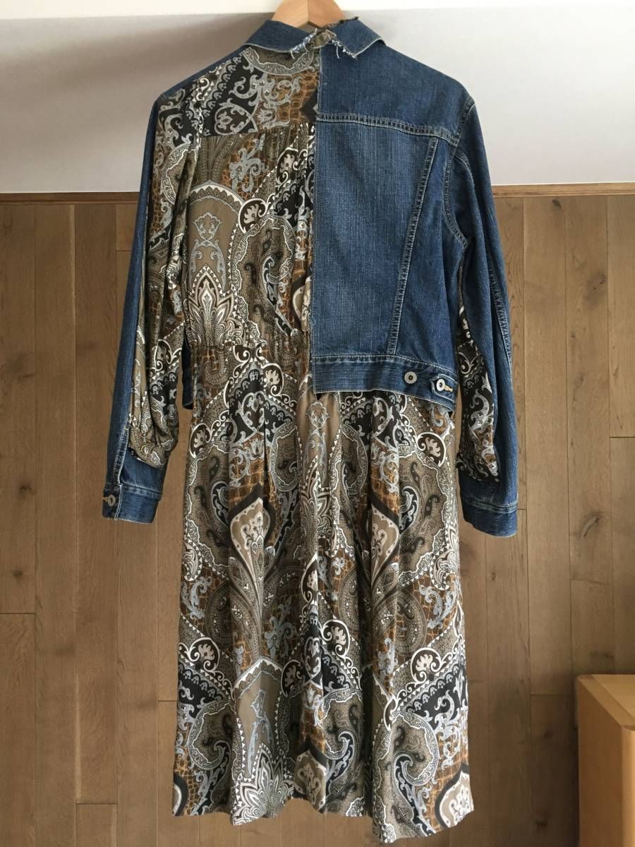 美品 JUNYA WATANABEジュンヤワタナベ デニム 切り替え コートS