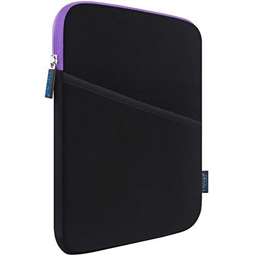 紫の/ブラック Lacdo iPad Mini 6 スリーブ、iPad Mini ケースバッグ、耐衝撃タブレットスリーブケース iPad Mini 6、5、4、3、2向け / サムスン ギャラクシータブ A7 Lite 8.7インチ / タブ A 8.0インチ