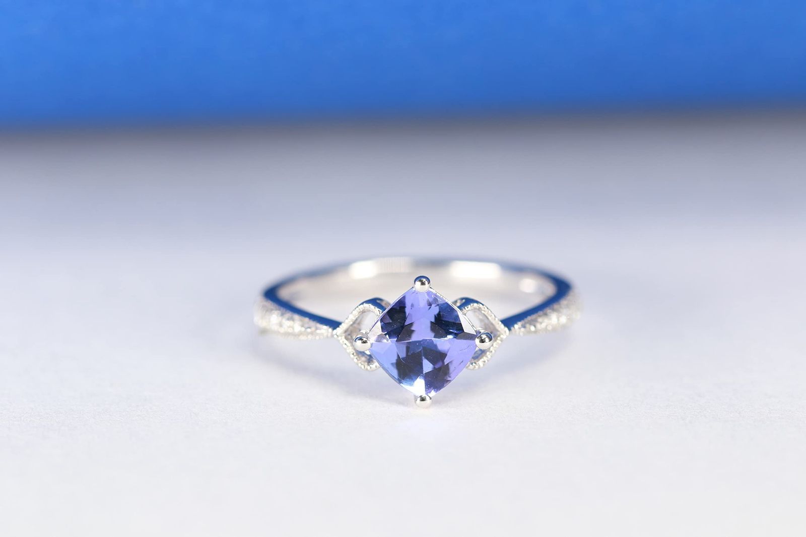 925スターリングシルバーモザンビーク女性用ダイヤモンド付き