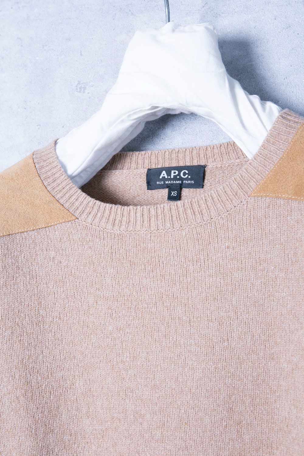 A.P.C. アーペーセー アルパカ混 クルーネックニット マスタード