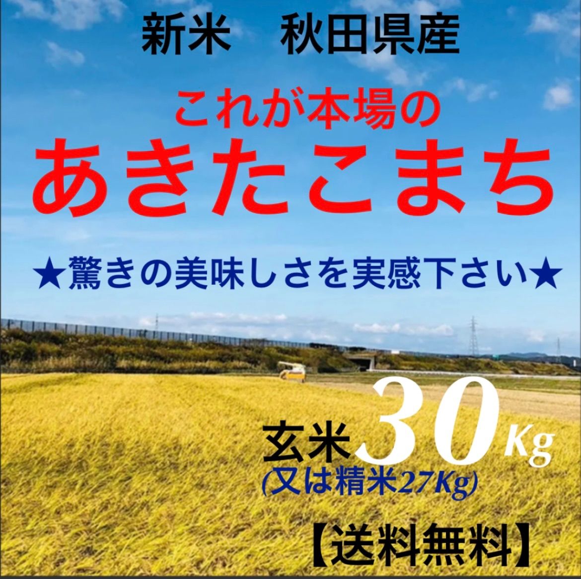 農家直送‼️令和４年度☆新米☆秋田県産 これが本場のあきたこまち玄米