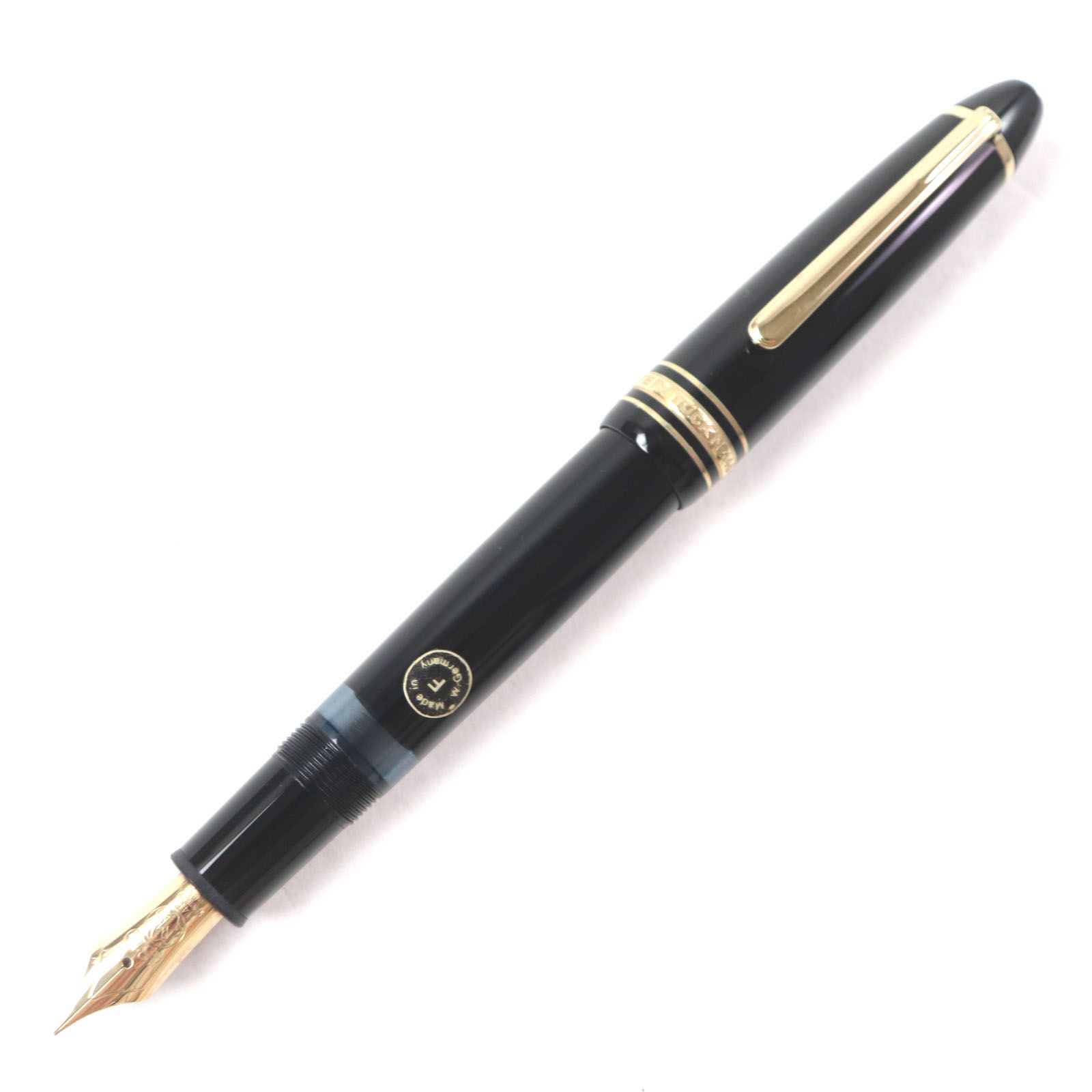 MONTBLANC モンブラン マイスターシュテュック No.146 ペン先14K Fニブ ホワイトスター 万年筆 ブラック ゴールド ドイツ製 メンズ