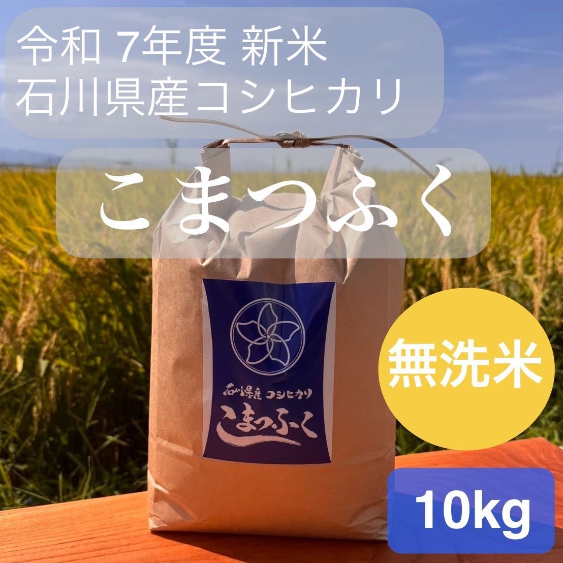 無洗米 令和7年度 新米 こまつふく 10kg 石川県小松産コシヒカリ