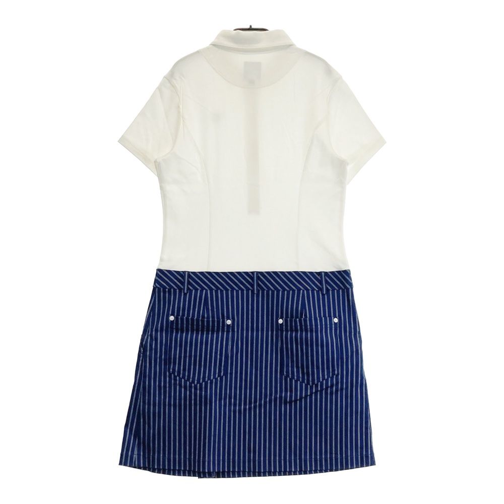 Callaway キャロウェイ ゴルフワンピース 半袖 星柄 Lサイズ 白×紺