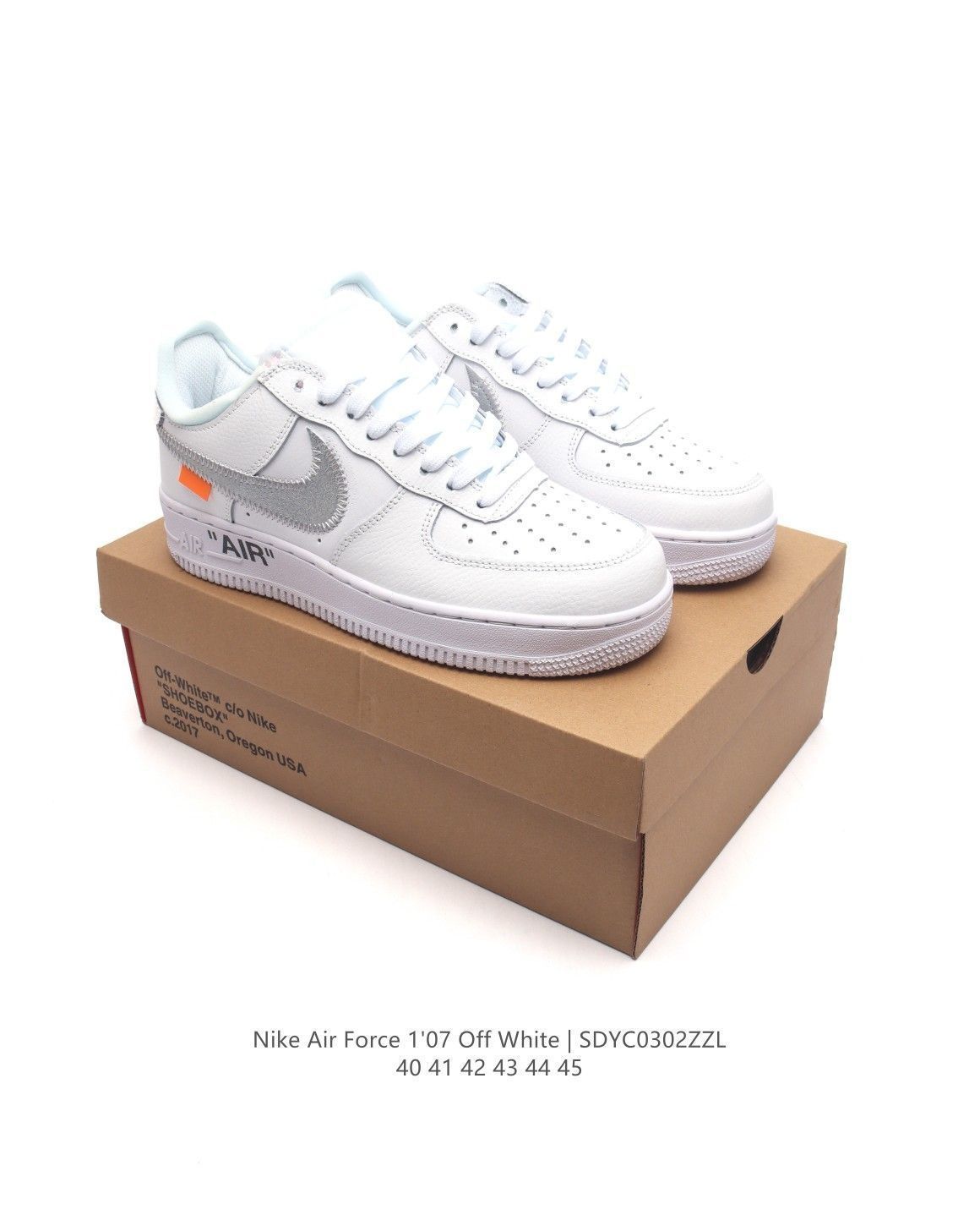 全新未使用Off-White  x 【Nike】 Air Force 1'07 Low”White