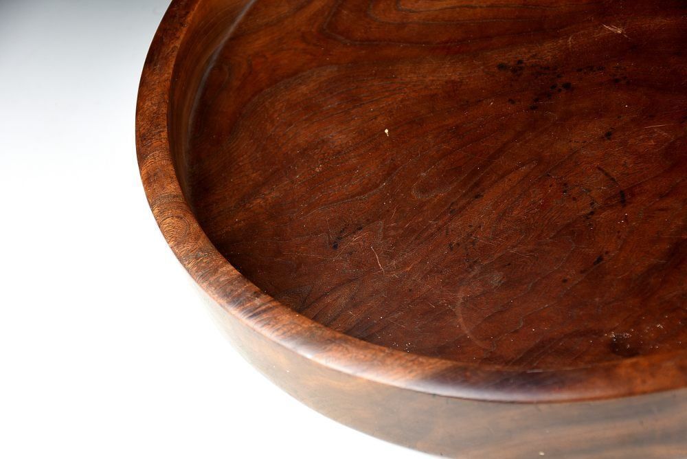 本欅くり貫き盆 鳥取民藝