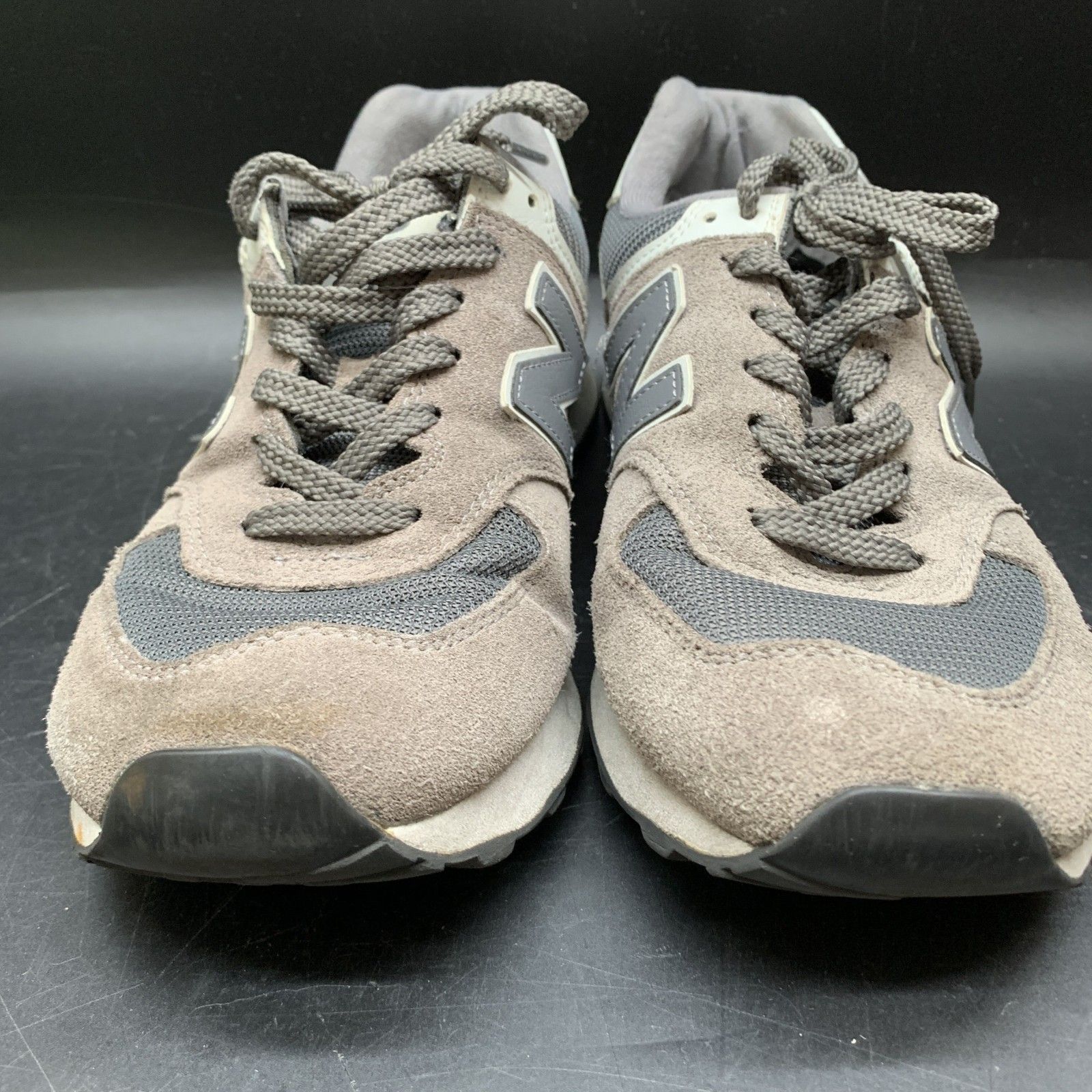 N374　New Balance ニューバランス ML574ESN スエード メッシュ スニーカー size27cm/グレー メンズシューズ　靴 N374 New Balance ニューバランス ML574ESN スエード メッシュ